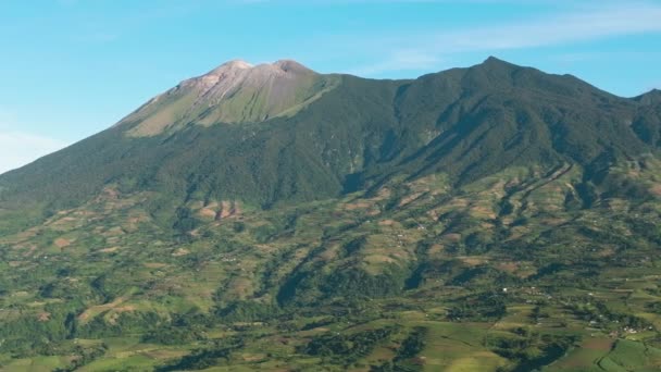 Letecký Dron Sopky Canlaon Zemědělské Půdy Svazích Hor Negři Filipíny — Stock video