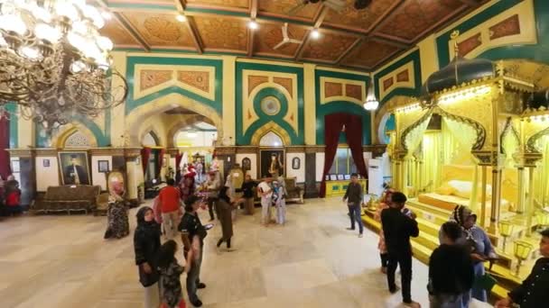 Medan Indonesia Septiembre 2022 Vista Interior Del Palacio Maimun Istana — Vídeos de Stock