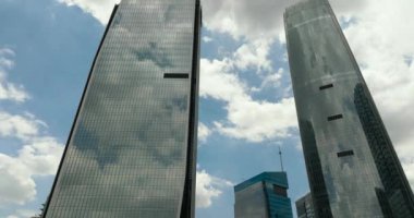 Jakarta 'daki gökdelenler. Şehir manzarası. Endonezya.