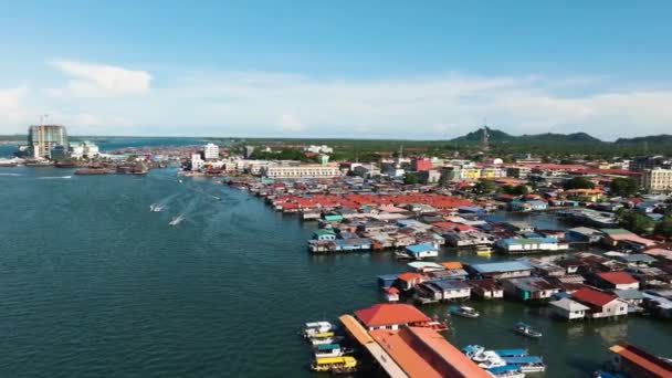 Semporna Costa Sureste Del Estado Sabah Malasia Condado Distrito Tawau — Vídeo de stock
