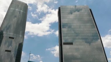 Jakarta 'daki gökdelenler. Şehir manzarası. Endonezya.