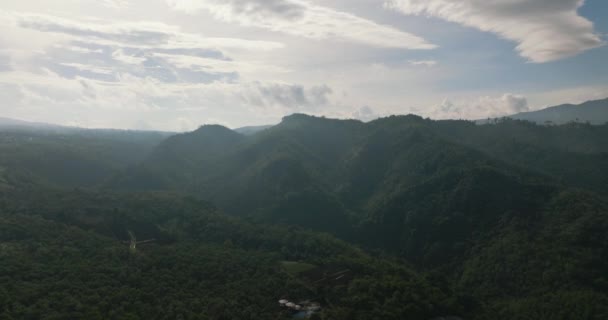Uitzicht Vanuit Lucht Berghellingen Bedekt Met Regenwoud Jungle Sumatra Indonesië — Stockvideo