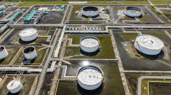 Oil Gas Terminal Storage Tanks Petroleum Products Borneo Sabah Malaysia — Stock Photo, Image