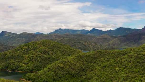 Aerial Drone Mountains Rainforest Jungle Mountainous Province Sri Lanka — Video Stock