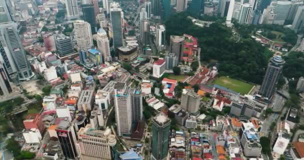 Куала Лумпур Малайзия Сентября 2022 Года Верхний Вид Небоскребы Высотные — стоковое видео