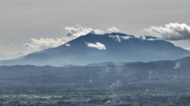 Pirinç yetiştiren tarlalar, dağ vadisinde sebzeler. Sumatra. Endonezya.