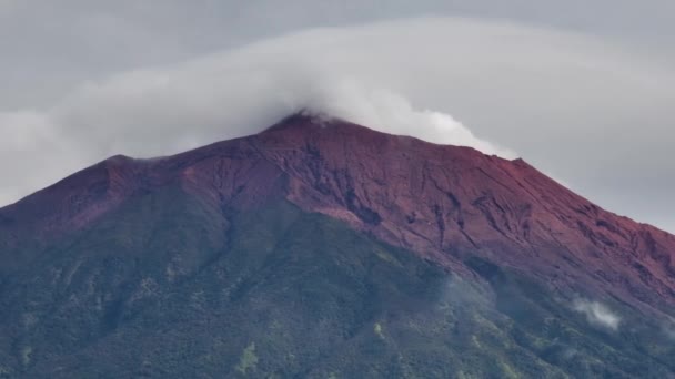Monte Kerinci Vulcão Mais Alto Indonésia Sumatra — Vídeo de Stock