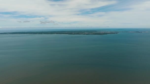 Aerial Drone Labuan Island Είναι Ένα Ομοσπονδιακό Έδαφος Της Μαλαισίας — Αρχείο Βίντεο