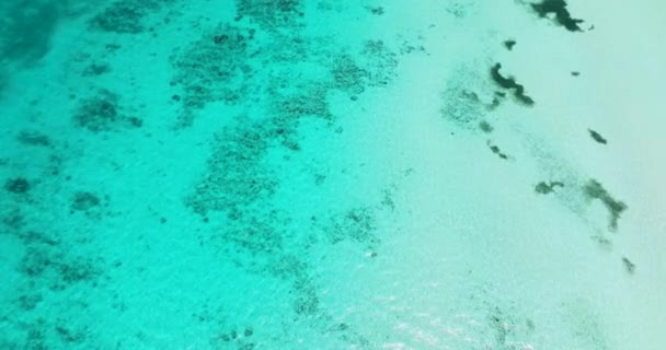 Água Mar Turquesa Transparente Fundo Natural Visão Aérea Água Azul — Vídeo de Stock