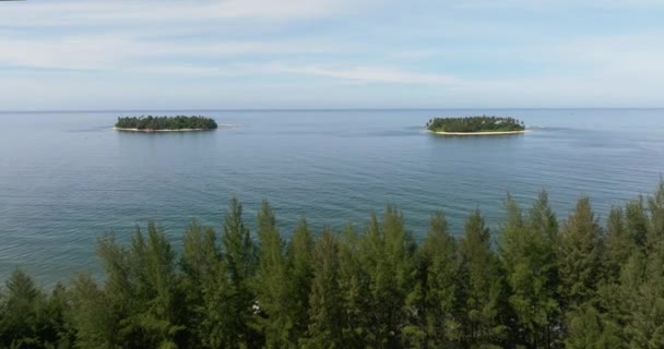 Kumlu Plajı Mavi Denizi Olan Tropik Adalar Pulau Dua Sumatra — Stok video