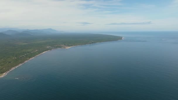 Вид Повітря Узбережжя Суматри Сільськогосподарськими Угіддями Нафтовими Долонями Індонезії — стокове відео
