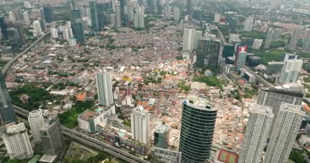 Dżakarta Indonezja Października 2022 Widok Dzielnicę Biznesową Dżakarty Stolicy Indonezji — Wideo stockowe