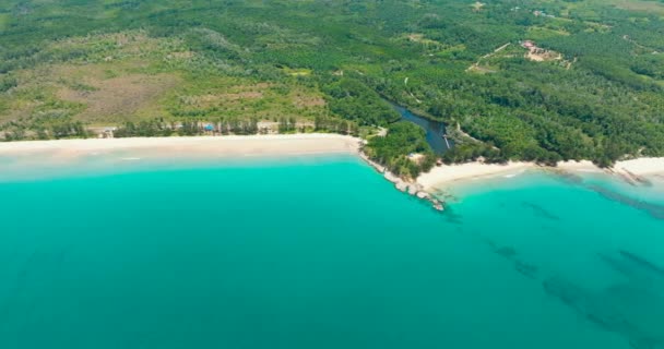 Sandy Beach Turquoise Water Tropics Borneo Malaysia — Stock Video