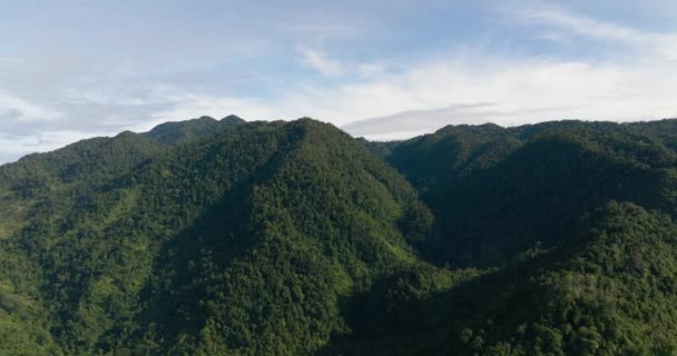 Вид Сверху Горный Хребет Горные Склоны Дождем Суматра Индонезия — стоковое видео