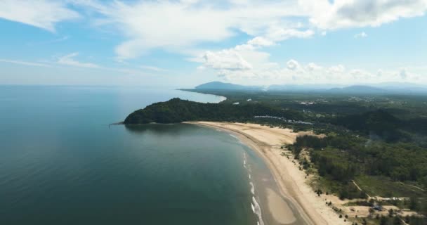 Tropikalny Krajobraz Piękną Plażą Borneo Malezja — Wideo stockowe