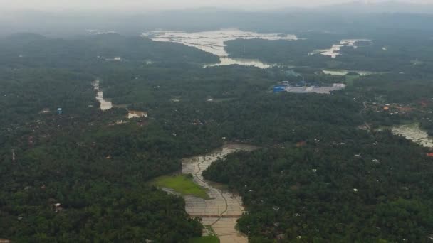 Top Uitzicht Landbouwgrond Rijstvelden Het Platteland Jungle Sri Lanka — Stockvideo
