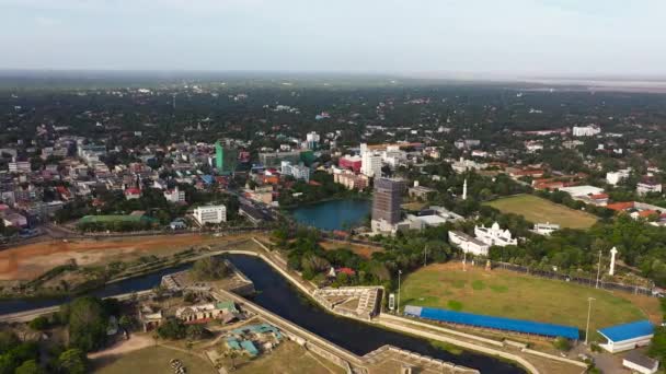 Luftaufnahme Des Jaffna Fort Ist Ein Altes Holländisches Fort Norden — Stockvideo