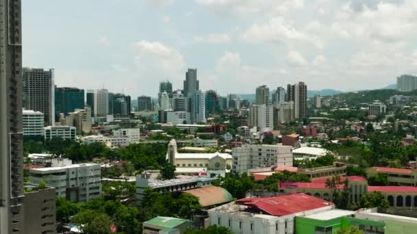 Ovanifrån Cebu Stad Bakgrunden Bergen Filippinerna — Stockvideo