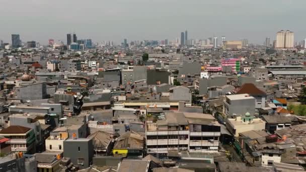 Jakarta Nın Varoşlarındaki Evler Şehrin Manzarası Endonezya — Stok video