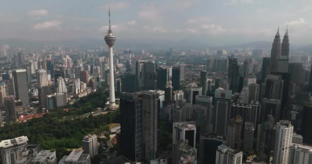 Kuala Lumpur Malezya Eylül 2022 Kuala Lumpur Şehir Manzarası Yukarıdan — Stok video