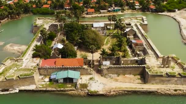 Mannar Fort Розташований Острові Mannar Шрі Ланки Форт Побудований Португальська — стокове відео