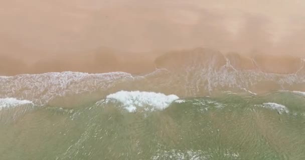 Flygfoto Över Vackra Sandstrand Och Turkost Vatten Tropikerna Borneo Malaysia — Stockvideo