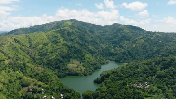 Beautiful Lake Mountains Tropical Vegetation Lake Balanan Negros Philippines — Video Stock