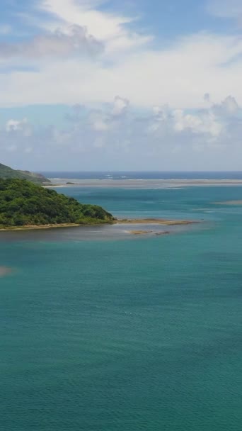 Paesaggio Marino Con Isola Tropicale Oceano Blu Luzon Santa Ana — Video Stock