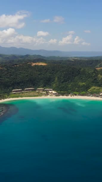 Tropical Landscape Beautiful Sandy Beach Blue Sea Pagudpud Ilocos Norte — Video Stock