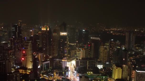 Куала Лумпур Малайзія Вересня 2022 Року Вид Зверху Нічне Освітлення — стокове відео