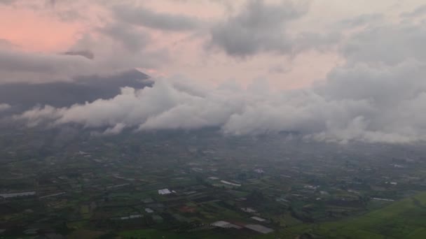 Pesawat Tak Berawak Dari Perkebunan Teh Kayu Aro Dan Gunung — Stok Video
