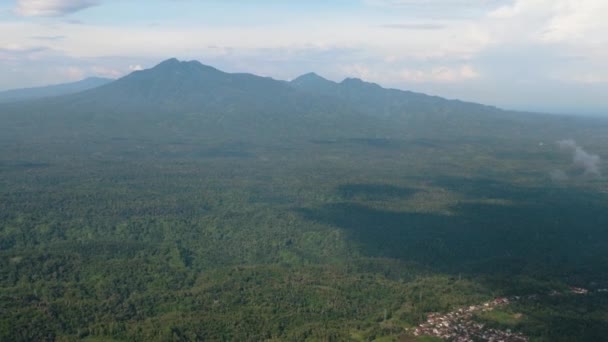 Vista Dall Alto Della Giungla Delle Montagne Sumatra Piste Montagna — Video Stock
