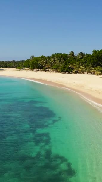 Seascape Tropical Sandy Beach Blue Ocean Pagudpud Ilocos Norte Philippines — Video