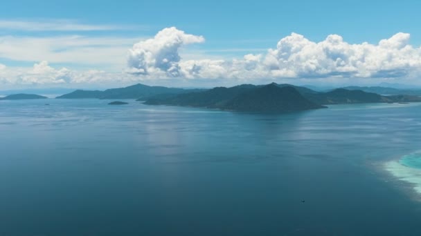 Luchtfoto Van Tropische Eilanden Koraalriffen Tropen Tun Sakaran Marine Park — Stockvideo
