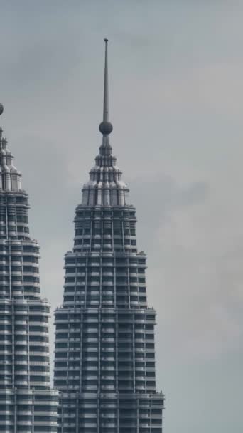 马来西亚吉隆坡 2022年9月11日 马来西亚吉隆坡Petronas双塔 — 图库视频影像