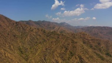Tropical mountain range and mountain slopes with forest. Philippines.