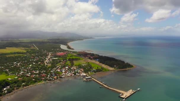 Town Seashore Port Pier Luzon Santa Ana Cagayan Philippines — Video Stock