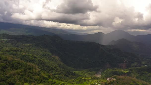 Tropische Landschaft Mit Bergen Und Dschungel Auf Den Philippinen — Stockvideo