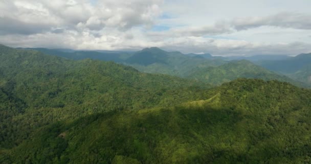 Drohnen Über Bergketten Und Berghänge Mit Regenwald Sumatra Indonesien — Stockvideo