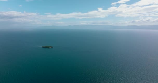 Île Tropicale Pescador Dans Océan Célèbre Lieu Plongée Philippines — Video