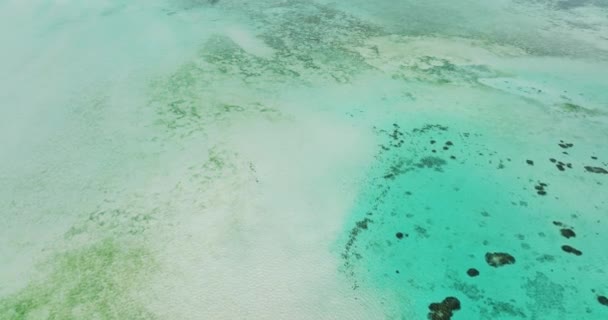 산호초와 석호에 바닷물 표면의 발라박 팔라완 필리핀의 — 비디오