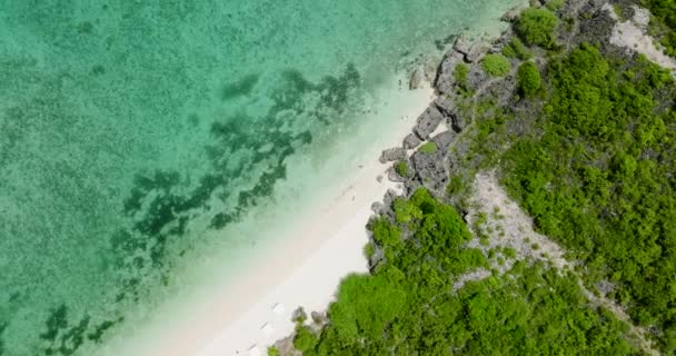Paisaje Tropical Con Una Hermosa Vista Playa Isla Bantayan Filipinas — Vídeos de Stock