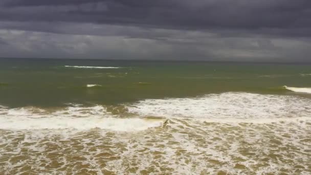 Hav Med Stora Vågor Stormigt Väder Sri Lanka — Stockvideo
