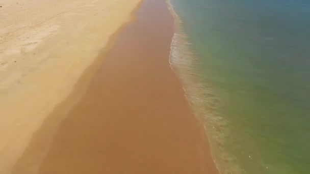 Letecký Dron Krásné Mořské Krajiny Pláže Tyrkysovou Vodou Srí Lanka — Stock video