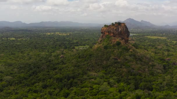Vistas Aéreas Fortaleza Pedra Leão Sigiriya Sri Lanka — Vídeo de Stock