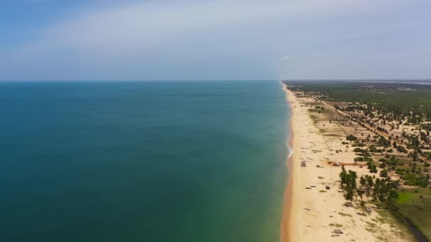Güzel Bir Plaj Manzaralı Tropik Bir Manzara Sri Lanka Yaz — Stok video