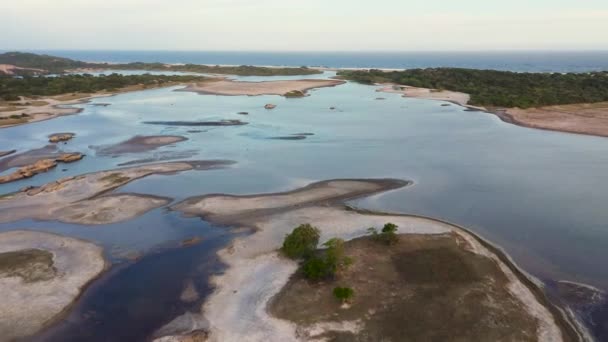 Drying Lake National Park Next Ocean Sri Lanka — Stock Video