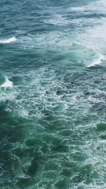 Flygfoto Över Tropisk Sandstrand Och Blått Hav Stranden Dalawella Unawatuna — Stockvideo