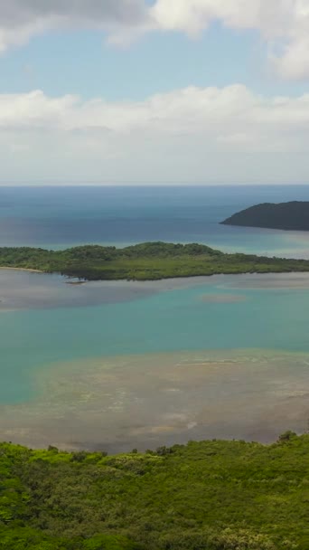 Αεροφωτογραφία Του Νησιού Τροπικό Δάσος Και Ζούγκλα Νήσος Παλάουι Santa — Αρχείο Βίντεο