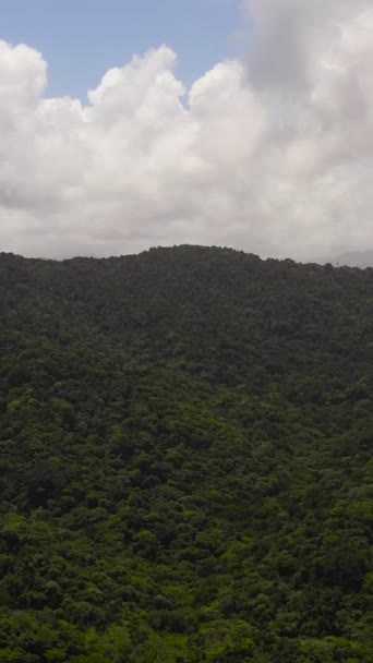 Flygfoto Över Tropiska Bergskedjan Och Bergssluttningar Med Regnskog Filippinerna — Stockvideo